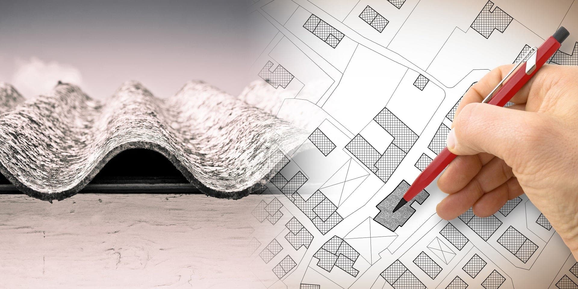 Asbestdeskundige werkt aan een bouwplan